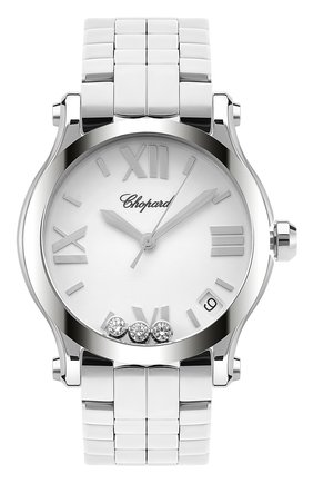 Женские часы happy sport CHOPARD белого цвета по цене 521400 руб., арт. 278477-3013 | Фото 1 Женские часы happy sport CHOPARD белого цвета, арт. 278477-3013 | Фото 1