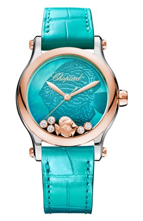 Женские часы happy fish automatic CHOPARD бирюзового цвета по цене 790000 руб., арт. 278578-6001 | Фото 1 Женские часы happy fish automatic CHOPARD бирюзового цвета, арт. 278578-6001 | Фото 1