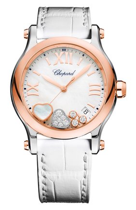 Женские часы happy sport CHOPARD бесцветного цвета по цене 0 руб., арт. 278582-6009 | Фото 1 Женские часы happy sport CHOPARD бесцветного цвета, арт. 278582-6009 | Фото 1 (Механизм: Кварц; Цвет циферблата: Перламутровый; Материал корпуса: Сталь и розовое золото)