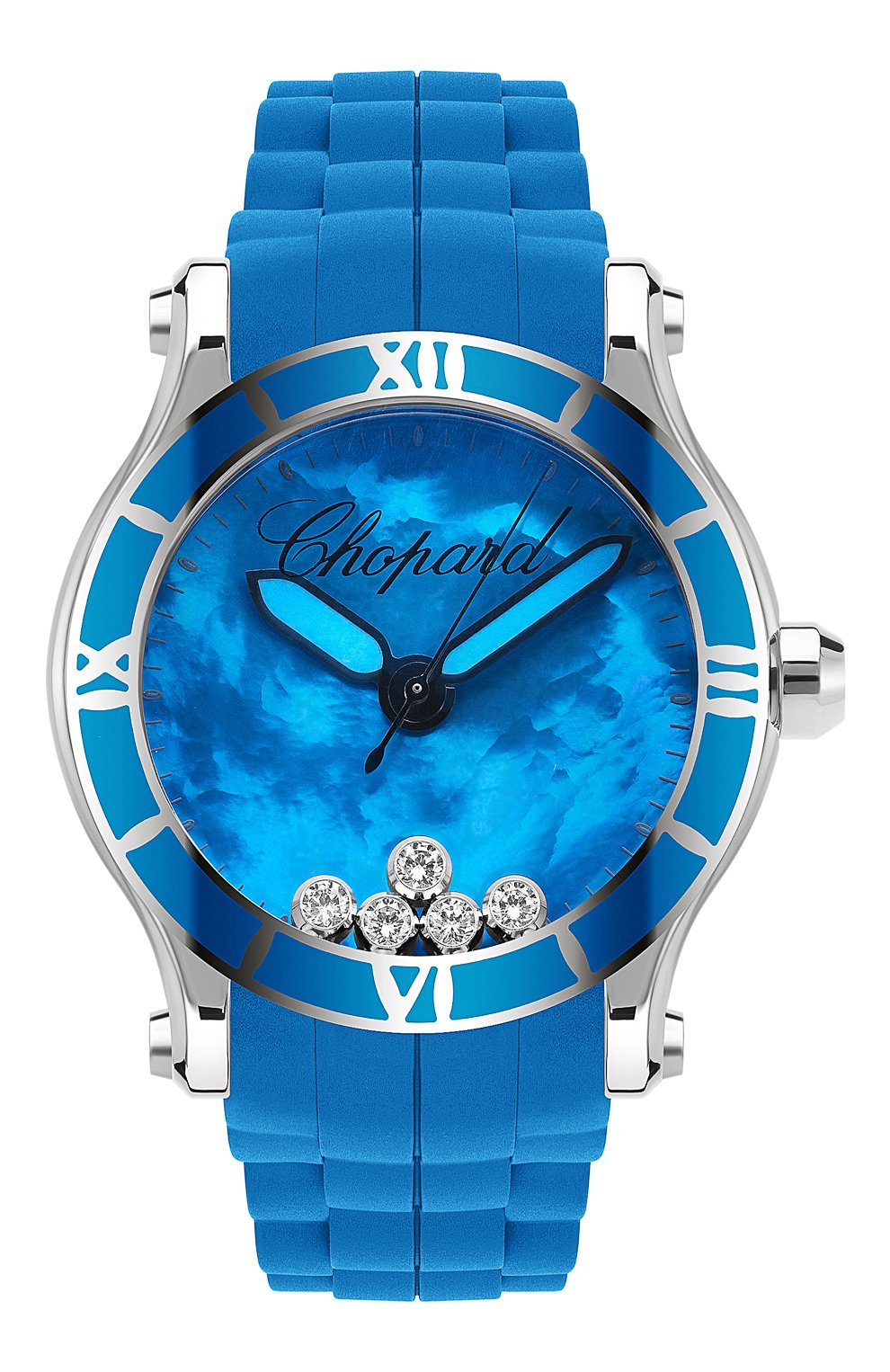 Женские часы happy sport CHOPARD синего цвета, арт. 288524-3001 | Фото 1