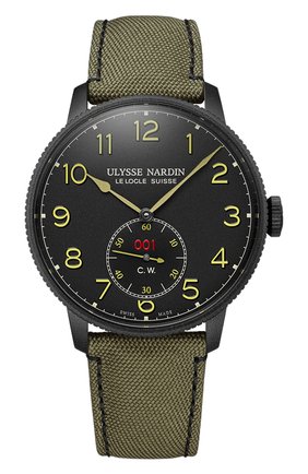 Мужские часы torpilleur ULYSSE NARDIN бесцветного цвета, арт. 1183-320LE/BLACK | Фото 1 (Материал корпуса: Сталь; Механизм: Автомат; Цвет циферблата: Чёрный)