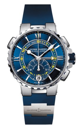 Мужские часы regatta ULYSSE NARDIN синего цвета по цене 1161000 руб., арт. 1553-155-3/43 | Фото 1 Мужские часы regatta ULYSSE NARDIN синего цвета, арт. 1553-155-3/43 | Фото 1