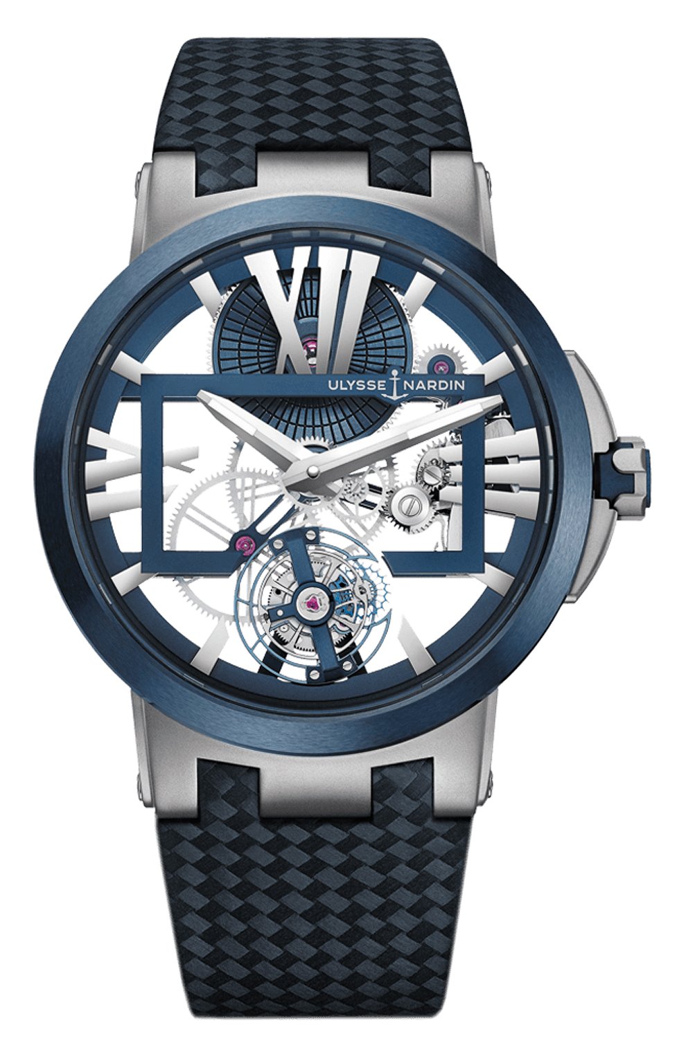 Мужские часы skeleton tourbillon ULYSSE NARDIN бесцветного цвета, арт. 1713-139/43 | Фото 1 (Механизм: Механика; Материал корпуса: Титан; Цвет циферблата: Другое)