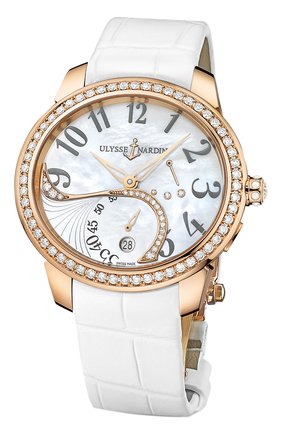 Женские часы jade ULYSSE NARDIN перламутрового цвета по цене 1862000 руб., арт. 3106-125B/591 | Фото 1 Женские часы jade ULYSSE NARDIN перламутрового цвета, арт. 3106-125B/591 | Фото 1