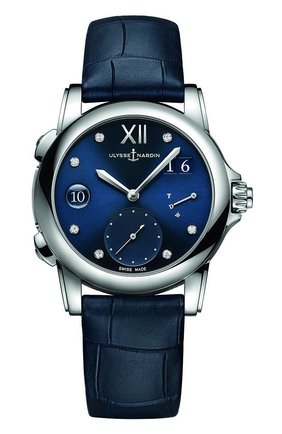 Женские часы dual time lady ULYSSE NARDIN синего цвета по цене 659600 руб., арт. 3243-222/393 | Фото 1 Женские часы dual time lady ULYSSE NARDIN синего цвета, арт. 3243-222/393 | Фото 1