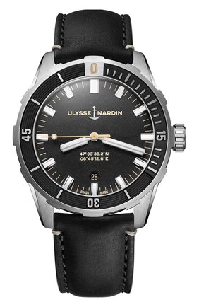Мужские часы diver 42 mm ULYSSE NARDIN черного цвета по цене 424000 руб., арт. 8163-175/92 | Фото 1 Мужские часы diver 42 mm ULYSSE NARDIN черного цвета, арт. 8163-175/92 | Фото 1