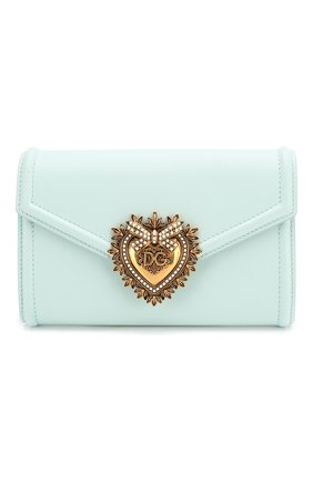 Женская поясная сумка devotion DOLCE & GABBANA голубого цвета по цене 66850 руб., арт. BB6706/AV893 | Фото 1 Женская поясная сумка devotion DOLCE & GABBANA голубого цвета, арт. BB6706/AV893 | Фото 1