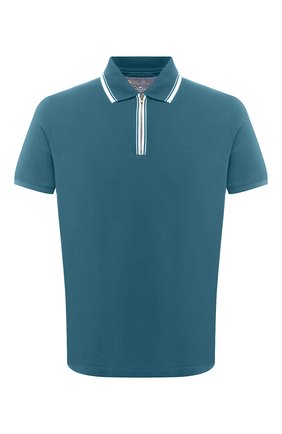 Мужское хлопковое поло LORO PIANA темно-зеленого цвета по цене 46500 руб., арт. FAI0736 | Фото 1 Мужское хлопковое поло LORO PIANA темно-зеленого цвета, арт. FAI0736 | Фото 1