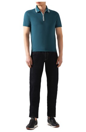 Мужское хлопковое поло LORO PIANA темно-зеленого цвета по цене 46500 руб., арт. FAI0736 | Фото 2 Мужское хлопковое поло LORO PIANA темно-зеленого цвета, арт. FAI0736 | Фото 2