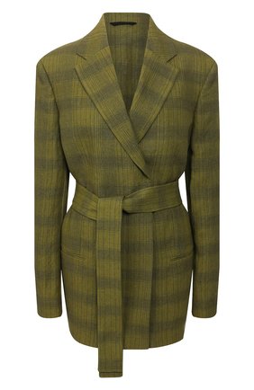 Женский льняной жакет ACNE STUDIOS зеленого цвета по цене 65650 руб., арт. AH0068 | Фото 1 Женский льняной жакет ACNE STUDIOS зеленого цвета, арт. AH0068 | Фото 1