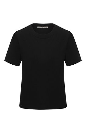 Женская хлопковая футболка ACNE STUDIOS черного цвета по цене 14800 руб., арт. AL0111/W | Фото 1 Женская хлопковая футболка ACNE STUDIOS черного цвета, арт. AL0111/W | Фото 1