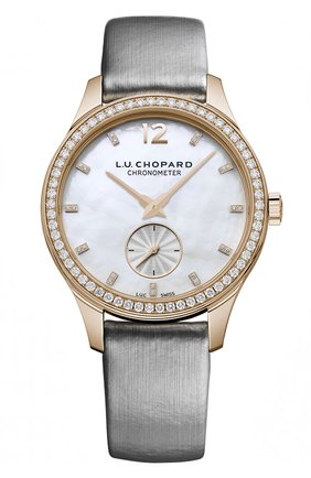 Женские часы l.u.c elegance ultra-slim CHOPARD бесцветного цвета, арт. 131968-5001 | Фото 1 (Материал корпуса: Розовое золото; Цвет циферблата: Перламутровый; Механизм: Автомат)