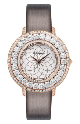 Женские часы rose and white gold diamond CHOPARD бесцветного цвета, арт. 139423-9002 | Фото 1 (Материал корпуса: Другое; Механизм: Кварц; Цвет циферблата: Перламутровый)