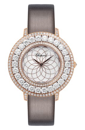 Женские часы rose and white gold diamond CHOPARD бесцветного цвета по цене 6199200 руб., арт. 139423-9002 | Фото 1 Женские часы rose and white gold diamond CHOPARD бесцветного цвета, арт. 139423-9002 | Фото 1 (Материал корпуса: Другое; Механизм: Кварц; Цвет циферблата: Перламутровый)