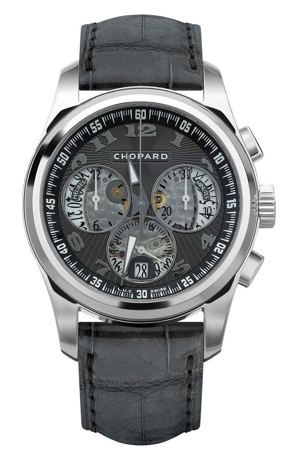 Мужские часы l.u.c chrono one CHOPARD черного цвета, арт. 161916-1001 | Фото 1
