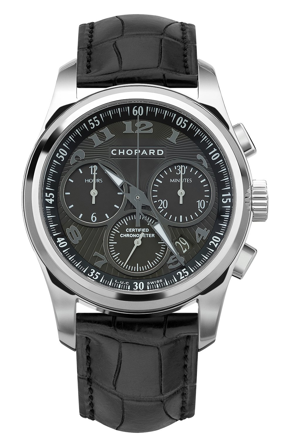 Мужские часы l.u.c chrono one CHOPARD черного цвета, арт. 161916-1002 | Фото 1