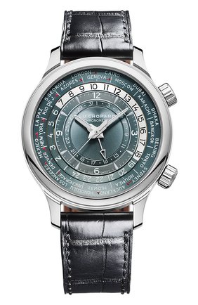 Мужские часы time traveler CHOPARD серебряного цвета по цене 2923000 руб., арт. 161942-9001 | Фото 1 Мужские часы time traveler CHOPARD серебряного цвета, арт. 161942-9001 | Фото 1
