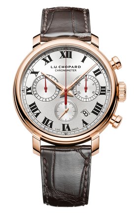 Мужские часы 1963 chronograph CHOPARD бесцветного цвета, арт. 161964-5001 | Фото 1 (Материал корпуса: Розовое золото; Цвет циферблата: Серебристый; Механизм: Механика)