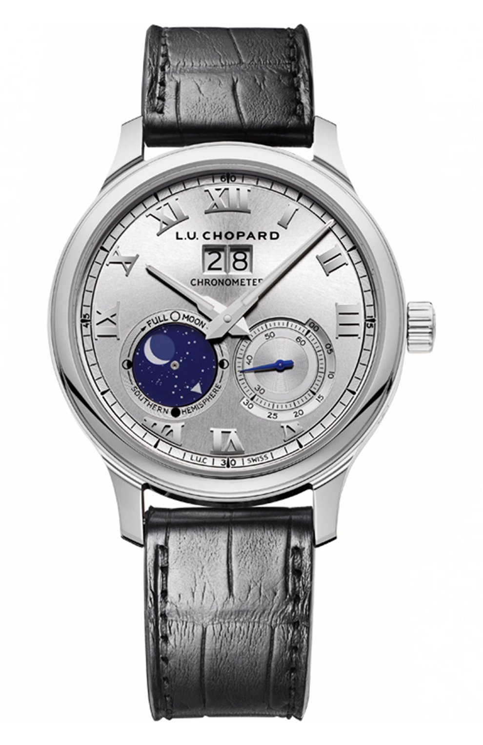 Мужские часы lunar big date CHOPARD серебряного цвета, арт. 161969-1001 | Фото 1
