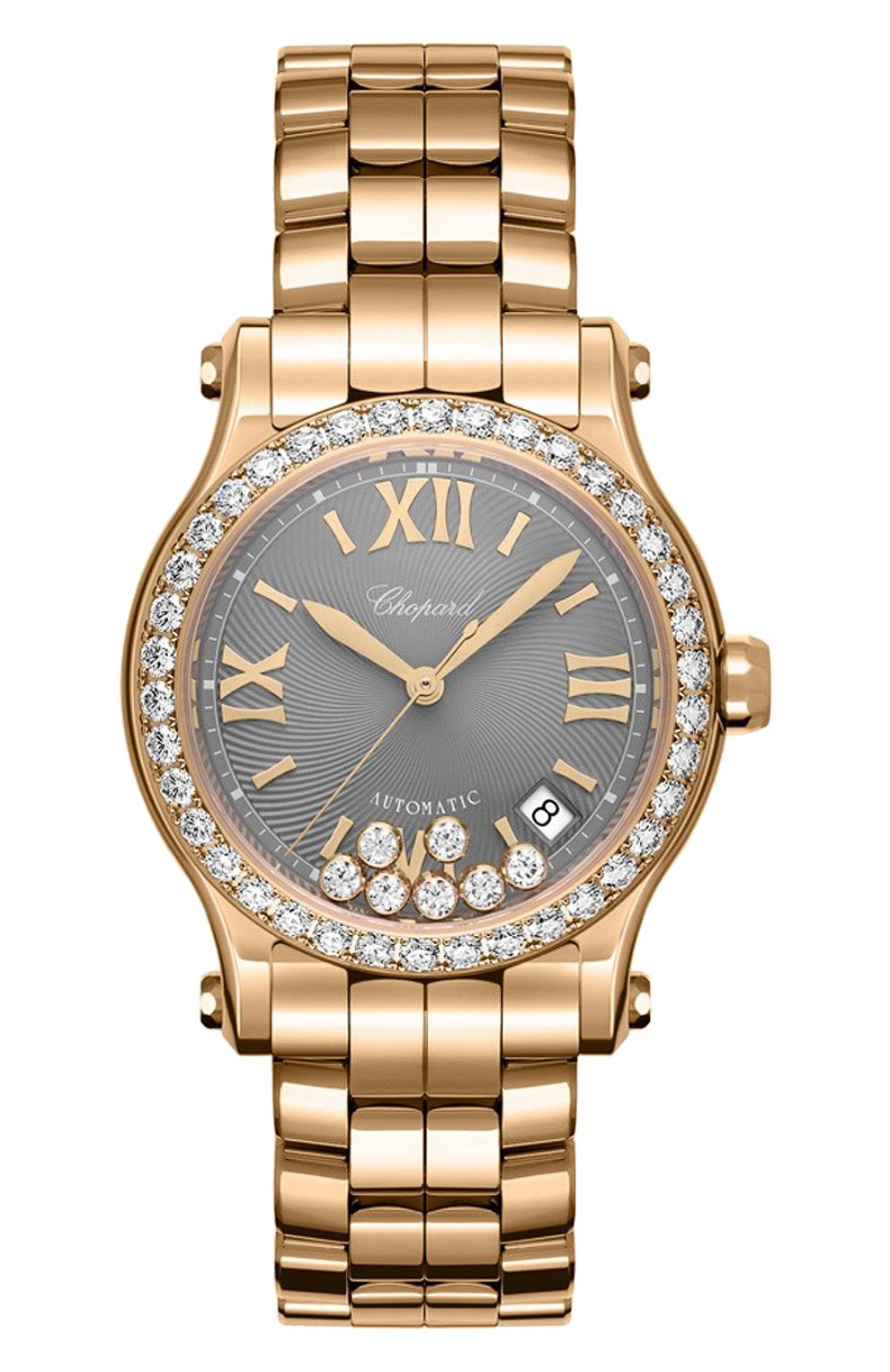 Женские часы happy sport CHOPARD серого цвета, арт. 274808-5015 | Фото 1