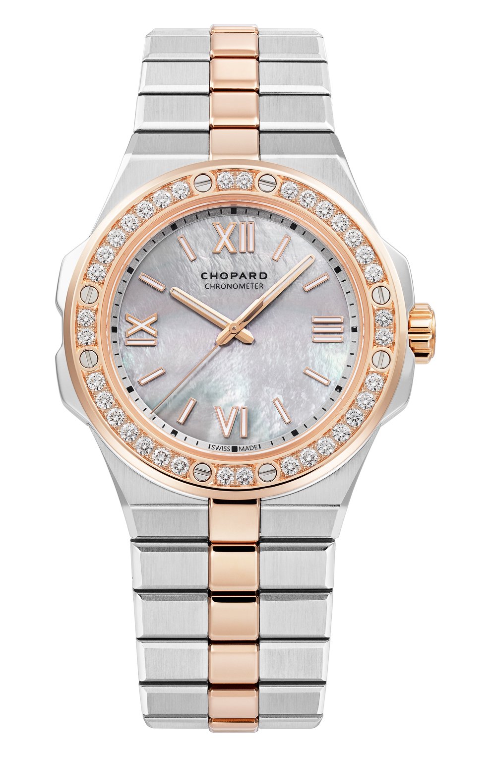 Женские часы alpine eagle CHOPARD бесцветного цвета, арт. 298601-6002 | Фото 1 (Механизм: Автомат; Цвет циферблата: Перламутровый; Материал корпуса: Сталь и розовое золото)