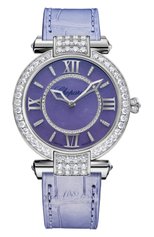 Женские часы imperiale automatic joaillerie CHOPARD бесцветного цвета, арт. 384242-1010 | Фото 1 (Материал корпуса: Белое золото; Цвет циферблата: Синий; Механизм: Автомат)