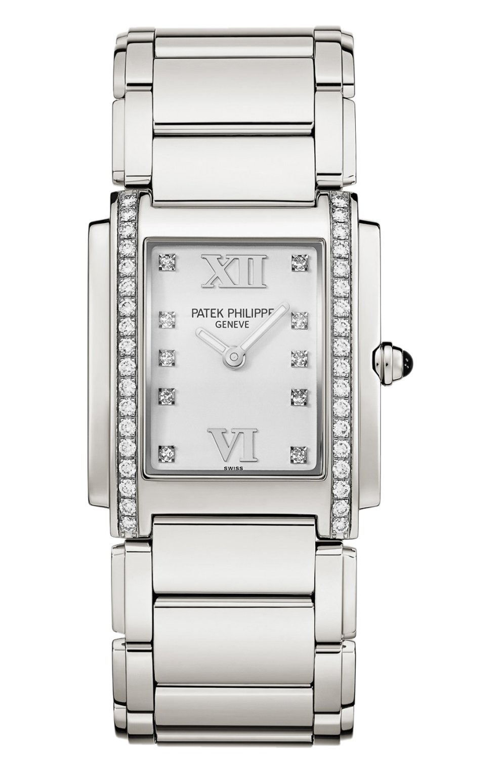 Женские часы twenty 4 steel PATEK PHILIPPE белого цвета, арт. 4910/10 A-011 | Фото 1