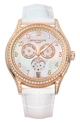 Женские часы annual calendar PATEK PHILIPPE перламутрового цвета по цене 5879400 руб., арт. 4948 R-001 | Фото 1 Женские часы annual calendar PATEK PHILIPPE перламутрового цвета, арт. 4948 R-001 | Фото 1