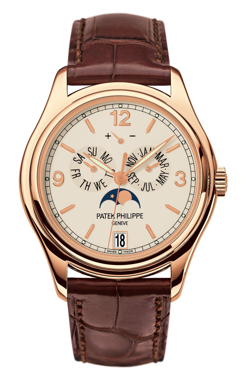Мужские часы annual calendar PATEK PHILIPPE кремвого цвета, арт. 5146 R-001 | Фото 1