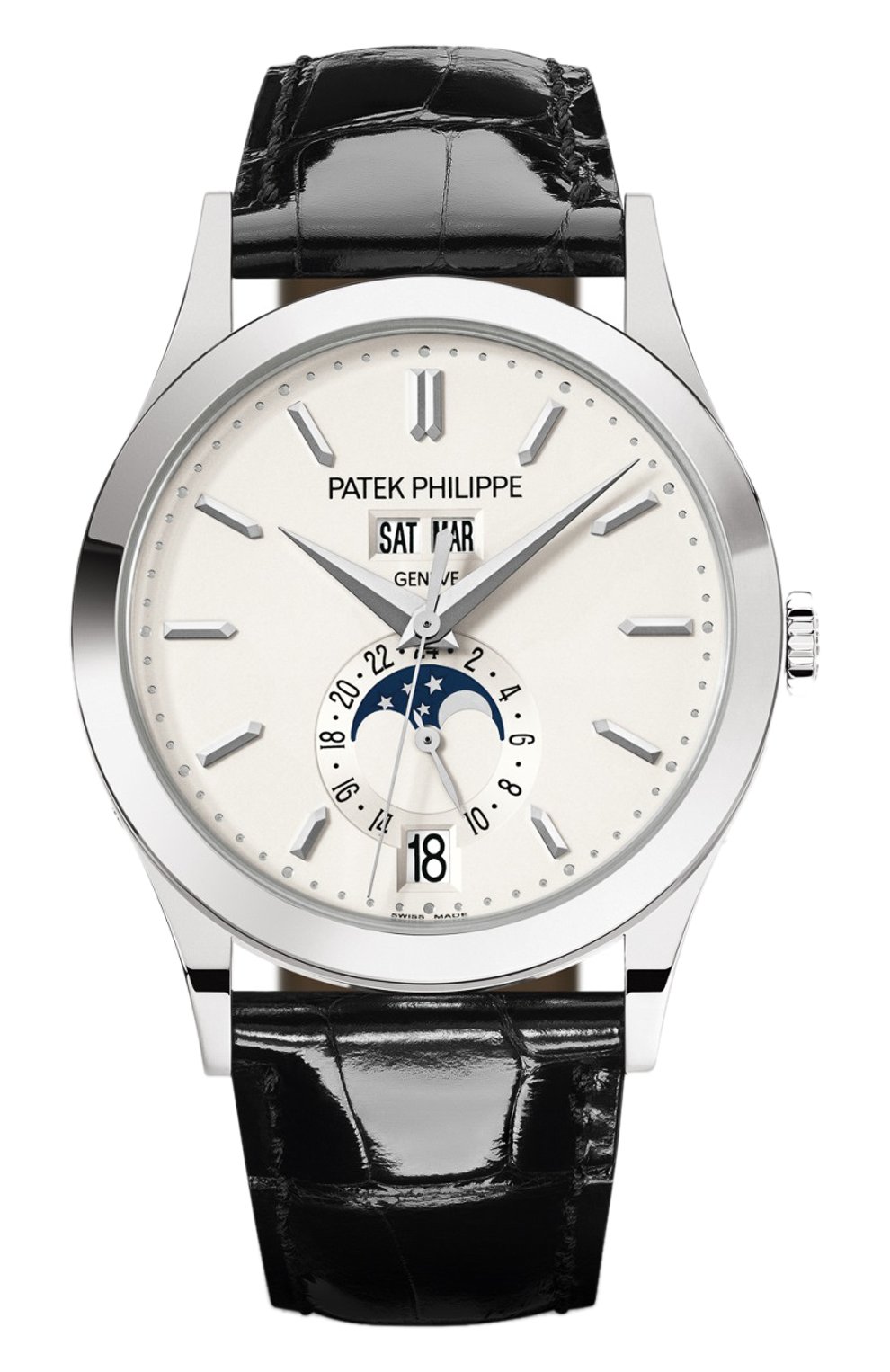 Мужские часы annual calendar PATEK PHILIPPE белого цвета, арт. 5396 G-011 | Фото 1