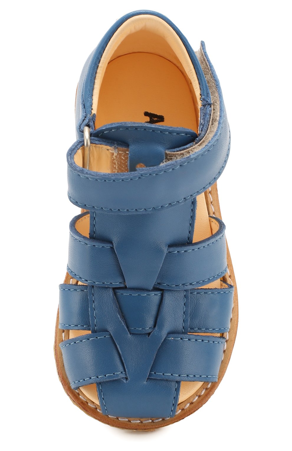 Детские кожаные сандалии ANGULUS голубого цвета, арт. 5019-101/18-29 | Фото 4 (Материал внешний: Кожа; Материал внутренний: Натуральная кожа)