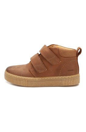 Детские кожаные ботинки ANGULUS коричневого цвета, арт. 3325-101/30-36 | Фото 2 (Материал внутренний: Натуральная кожа; Материал внешний: Кожа)