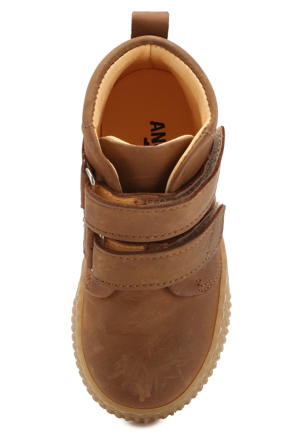Детские кожаные ботинки ANGULUS коричневого цвета, арт. 3325-101/18-29 | Фото 4 (Материал внешний: Кожа; Материал внутренний: Натуральная кожа)