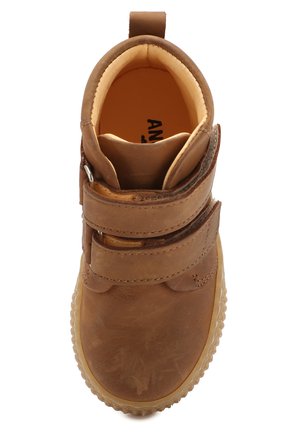 Детские кожаные ботинки ANGULUS коричневого цвета, арт. 3325-101/18-29 | Фото 4 (Материал внешний: Кожа; Материал внутренний: Натуральная кожа)