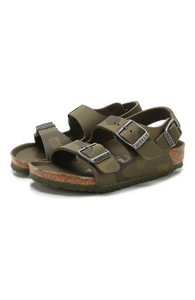 Детские сандалии BIRKENSTOCK хаки цвета по цене 4495 руб., арт. 1014589/24-35 | Фото 1 Детские сандалии BIRKENSTOCK хаки цвета, арт. 1014589/24-35 | Фото 1