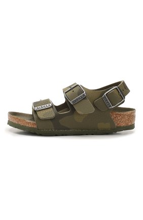Детские сандалии BIRKENSTOCK хаки цвета по цене 4495 руб., арт. 1014589/24-35 | Фото 2 Детские сандалии BIRKENSTOCK хаки цвета, арт. 1014589/24-35 | Фото 2