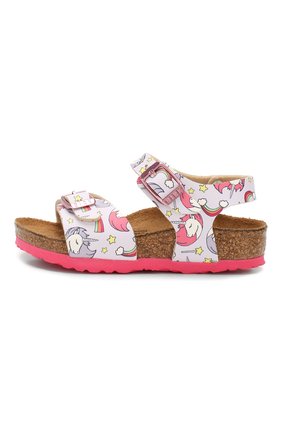 Детские босоножки BIRKENSTOCK разноцветного цвета по цене 3995 руб., арт. 1015620/24-35 | Фото 2 Детские босоножки BIRKENSTOCK разноцветного цвета, арт. 1015620/24-35 | Фото 2
