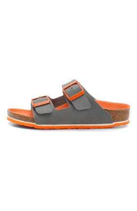 Детские шлепанцы BIRKENSTOCK серого цвета по цене 3995 руб., арт. 1015643/24-35 | Фото 2 Детские шлепанцы BIRKENSTOCK серого цвета, арт. 1015643/24-35 | Фото 2
