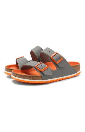 Детские шлепанцы BIRKENSTOCK серого цвета по цене 4950 руб., арт. 1015643/36 | Фото 1 Детские шлепанцы BIRKENSTOCK серого цвета, арт. 1015643/36 | Фото 1