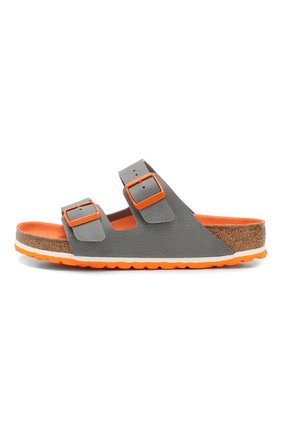Детские шлепанцы BIRKENSTOCK серого цвета по цене 4950 руб., арт. 1015643/36 | Фото 2 Детские шлепанцы BIRKENSTOCK серого цвета, арт. 1015643/36 | Фото 2