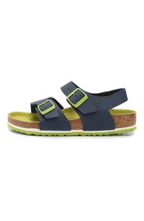 Детские сандалии BIRKENSTOCK синего цвета по цене 5400 руб., арт. 1015755/36 | Фото 2 Детские сандалии BIRKENSTOCK синего цвета, арт. 1015755/36 | Фото 2