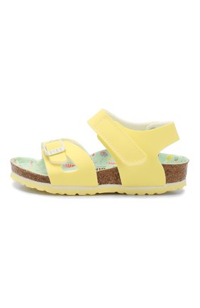 Детские босоножки BIRKENSTOCK желтого цвета по цене 4495 руб., арт. 1016038/24-35 | Фото 2 Детские босоножки BIRKENSTOCK желтого цвета, арт. 1016038/24-35 | Фото 2