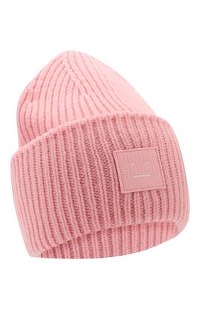 Мужская шерстяная шапка ACNE STUDIOS розового цвета, арт. D40009/M | Фото 1 (Материал: Шерсть, Текстиль; Кросс-КТ: Трикотаж)