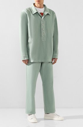 Мужские джинсы JACQUEMUS светло-зеленого цвета по цене 28300 руб., арт. 205DE01/41530 | Фото 2 Мужские джинсы JACQUEMUS светло-зеленого цвета, арт. 205DE01/41530 | Фото 2