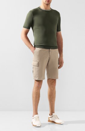 Мужские хлопковые шорты 7 FOR ALL MANKIND бежевого цвета по цене 15750 руб., арт. JSJJT970BI | Фото 2 Мужские хлопковые шорты 7 FOR ALL MANKIND бежевого цвета, арт. JSJJT970BI | Фото 2