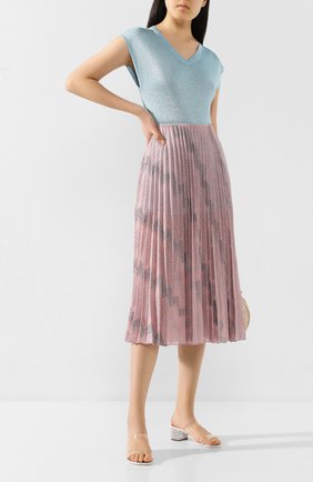 Женская юбка из смеси хлопка и вискозы M MISSONI розового цвета по цене 43600 руб., арт. 2DH00100/2J001V | Фото 2 Женская юбка из смеси хлопка и вискозы M MISSONI розового цвета, арт. 2DH00100/2J001V | Фото 2