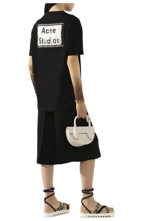 Женская хлопковая футболка ACNE STUDIOS черного цвета по цене 14800 руб., арт. AL0119/W | Фото 2 Женская хлопковая футболка ACNE STUDIOS черного цвета, арт. AL0119/W | Фото 2