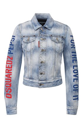 Женская джинсовая куртка DSQUARED2 синего цвета по цене 51900 руб., арт. S73AM0334/S30309 | Фото 1 Женская джинсовая куртка DSQUARED2 синего цвета, арт. S73AM0334/S30309 | Фото 1
