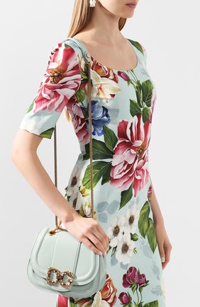 Женская сумка dg amore DOLCE & GABBANA бирюзового цвета по цене 152000 руб., арт. BB6677/AK295 | Фото 2 Женская сумка dg amore DOLCE & GABBANA бирюзового цвета, арт. BB6677/AK295 | Фото 2