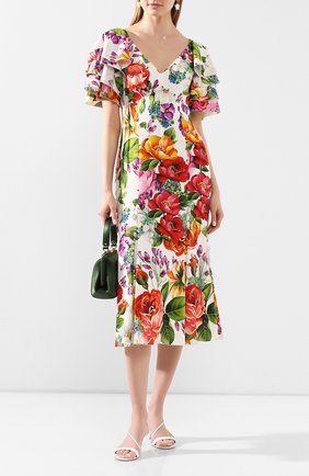 Женское шелковое платье DOLCE & GABBANA разноцветного цвета по цене 236000 руб., арт. F6H2NT/FSAZM | Фото 2 Женское шелковое платье DOLCE & GABBANA разноцветного цвета, арт. F6H2NT/FSAZM | Фото 2